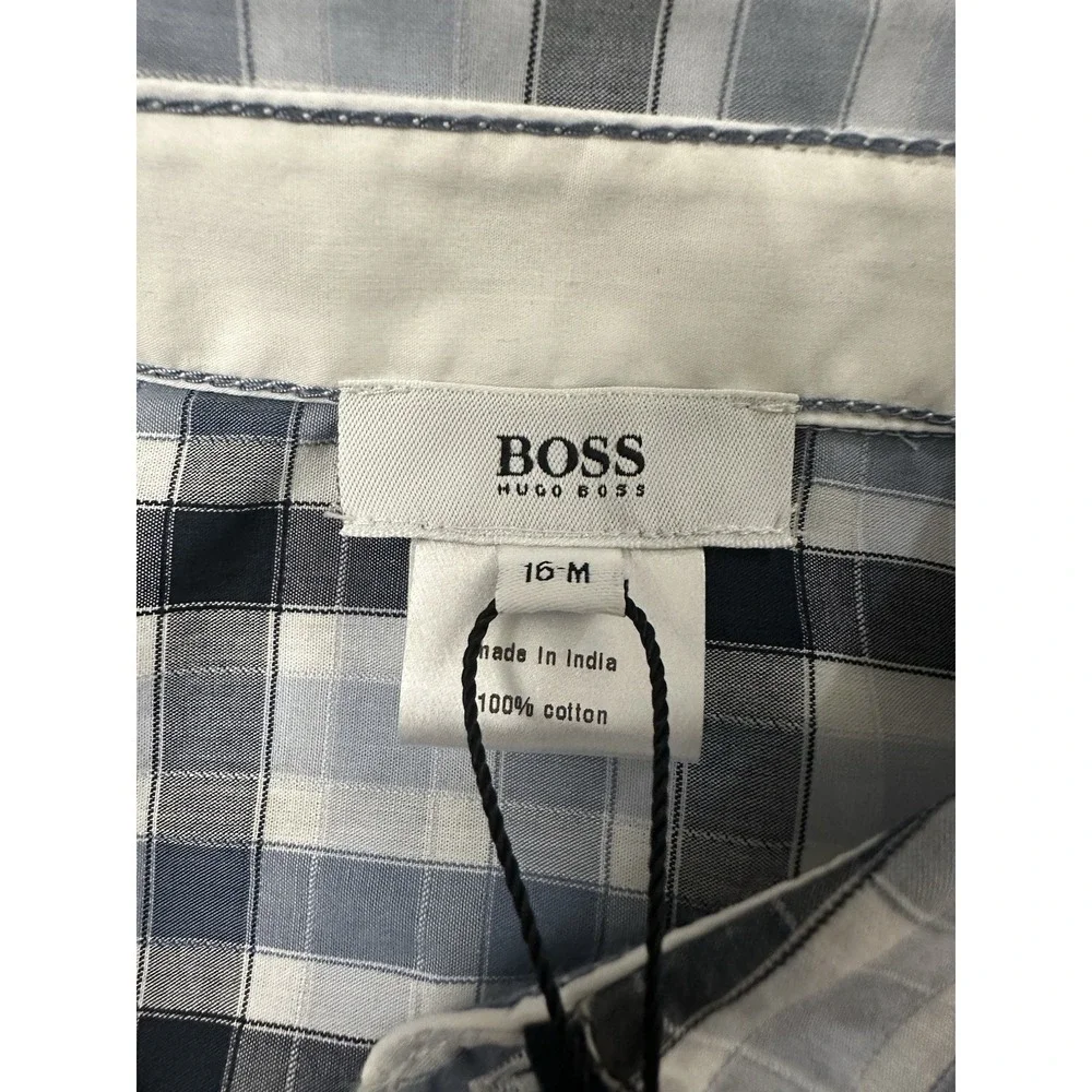 Authentic HUGO BOSS Kids Boys Long Sleeve Button-Up Shirt Size 16-M